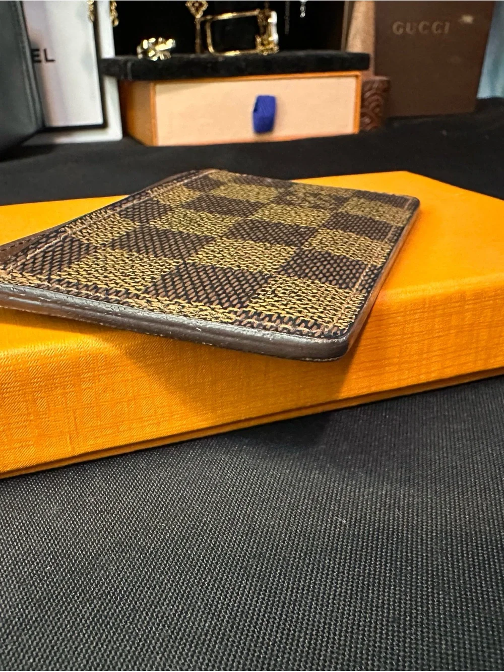 Louis Vuitton N61722 Port Carte Card Case Damier Brown